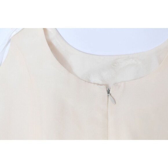 Watters Ivory Bridal Wedding Dress Gown Full Length Sleeveless Silk Sz 10 READ - Picture 15 of 15